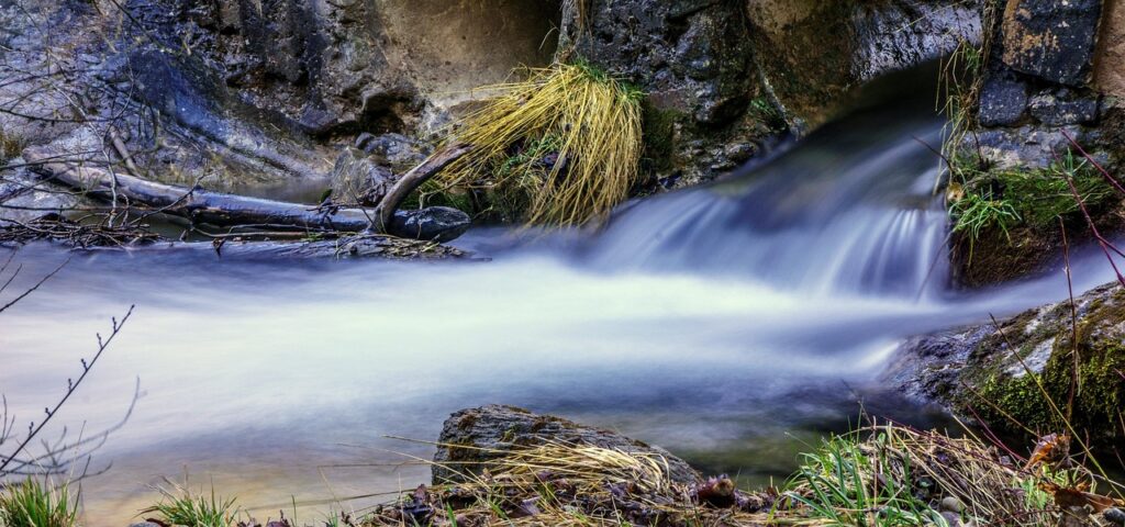 nature, scenery, creek, body of water, the air, free, landscape, travel, river, rock, panoramic, waterfall, thaw, spring, water stream, silk effect, pyrenees, catalunya